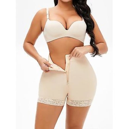 Dam Plus Size Skinny Waist Hip Raise Byxor Spets Stretch Shapewear Byxor ( )