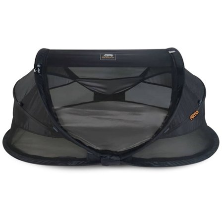 DERYAN Pop-up resesäng Baby Luxe med myggnät svart