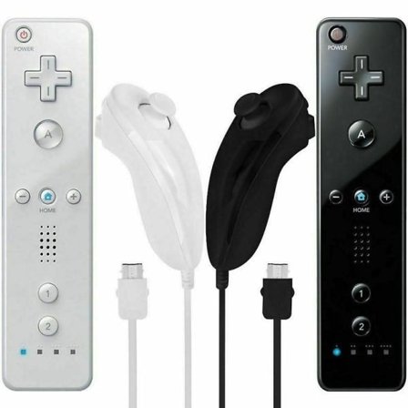 Trådløs Motion Plus Spil Fjernbetjening Kompatibel Wii Sort Joystick Kun
