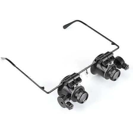 Starlight-eye Lupe, Briller Lupe Med Led Lys Profesjonell Øyereparasjonsbriller For Ur 20 X Forstørrelsesglass Juveler Verktøylinse L