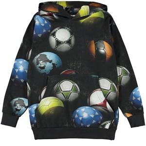 Molo World Football Romo GOTS Hoodie 110 cm - Jumpers and knitwear - 110 CM - Black
