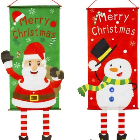 2Pac Merry Christmas Stof Flag Jule Dør Veranda Dekoration Tilbehør til