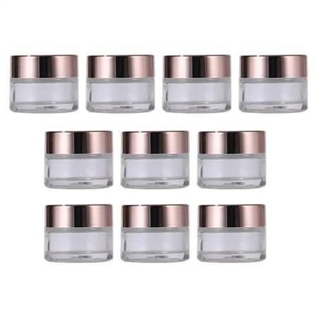 10 kpl tyhjiä kosmetiikkapurkkeja kierrekorkilla, kosmetiikkajärjestäjäpurkkeja, kirkas lotion-pullo, pyöreä meikkipurkki, luomivärin pullo