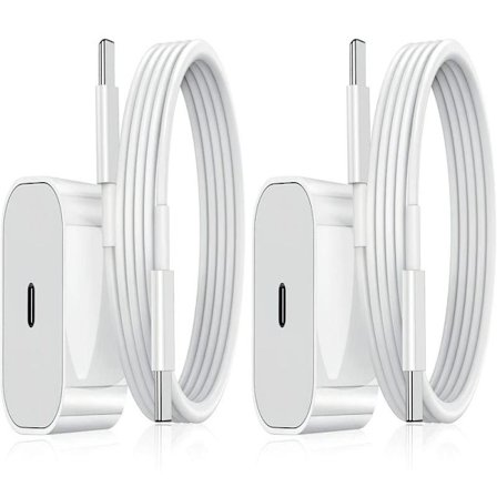 2-pak - Oplader til Samsung 25W Adapter + Kabel USB-C Hurtigoplader hvid