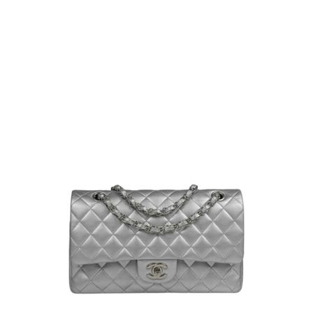 Chanel Vintage, Pre-owned Bags Grijs, unisex, Maat:ONE Size,leer,strepen