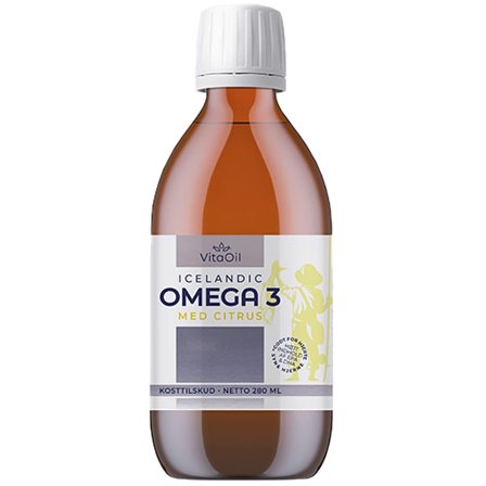 3 for 2 - VitaOil Flydende Fiskeolie M. Citrus & Omega 3 240 ml, Helse & Madvarer, Kosttilskud, Fiskeolie & Omega 3