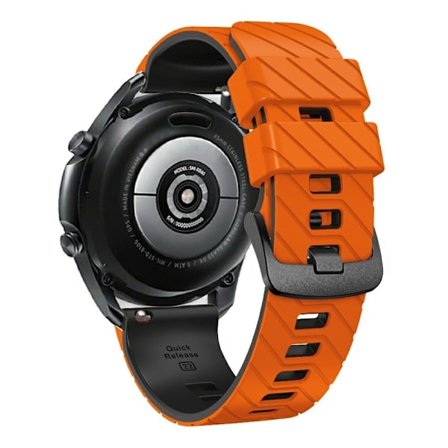 Silikonerem Suunto 9 Peak Pro / 9 Peak / Vertical / Race S / Race Dual Color Erstatningsurrem - Orange + Sort