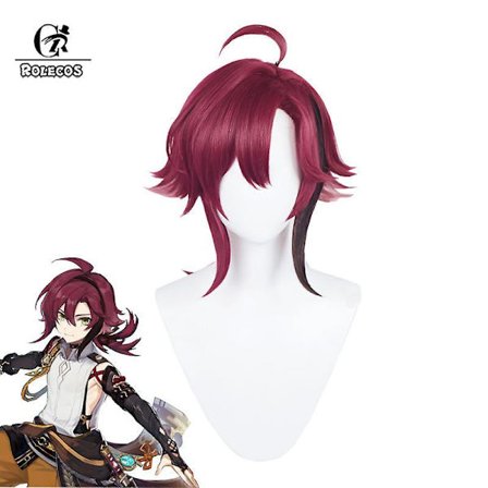 Shikanoin Heizou Cosplay Wig Genshin Impact Shikanoin Heizou Cosplay Wig Men 55cm Headwear Heat Resistant Synthetic Hair SWPF