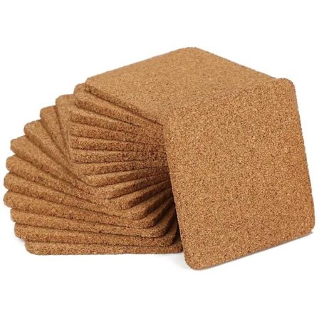 20 stk. Korkunderlag til drikkevarer - Runde drikkeunderlag - Fremstillet af kork