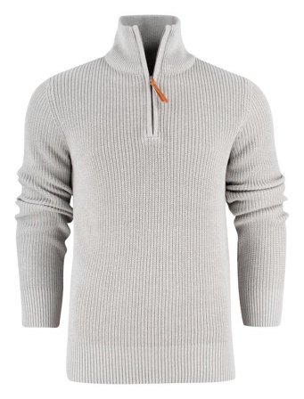 James Harvest Flatwillow Sweater Grå flettet Gråbroget, Tøj