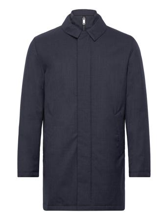 Melange Padded Mac Outerwear Rainwear Rain Coats Navy Hackett London