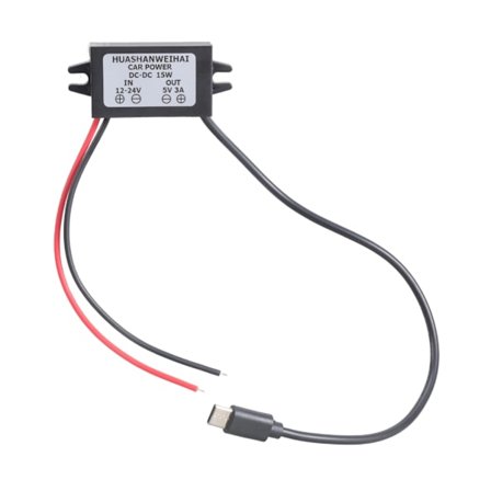 Bilgodkendt 12V 24V til 5V USB C-konvertere med 15W output til opladning af elektronik i køretøjer og motorcykler