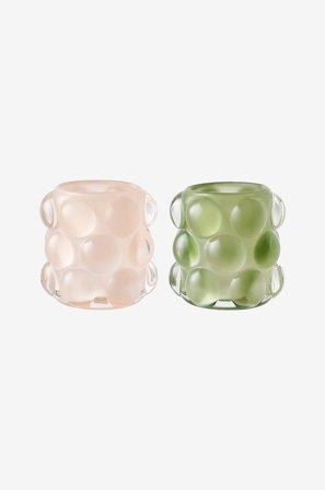 House Nordic - Lysestage, - sæt med 2 - Grøn - Lysestager & lanterner - Fra Homeroom