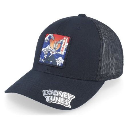 Looney Tunes - Svart trucker Keps - Bugs Bunny And The Wave Black Trucker @ Hatstore