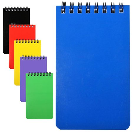 Kierrevihko, 6 kpl pieniä vihkoja, taskuvihko 7,6 cm x 12,7 cm kierrevihko, 6 väristä minivieho