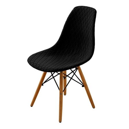 Spisestol Betræk Sæt, Polstrede Spisestol Betræk (sort, 4 stk.)