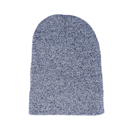 Beechfield - Blau Longbeanie Mütze - Heather Navy Long Blank Beanie @ Hatstore