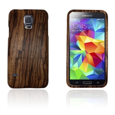 Natural (Brun) Samsung Galaxy S5 Ekte Wood Deksel