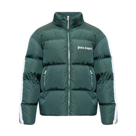 Palm Angels Down jacket with logo , Groen , Heren , Maat: S