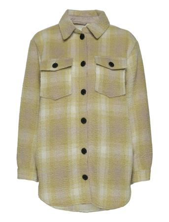 Onldeena-Oma L/S Check Shacket Cc Pnt Gold ONLY