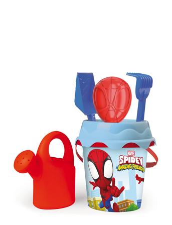 Spidey Medium Garnished Bucket Toys Outdoor Toys Sand Toys Multi/patterned Smoby