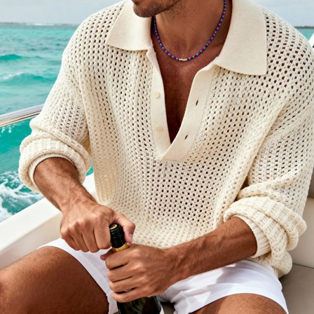 Amalfi | Collana con perline tricolore per uomini - Collane di perline