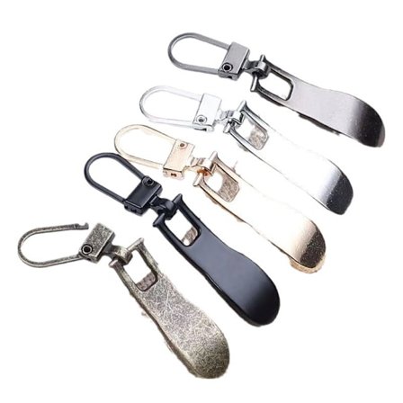 Avtagbar dragkedjekläpp, fri-automatisk öljettdragare, lämplig för de flesta utbytbara dragkedjekläppar, hängsmycke dragkedjekläpp, 5 st