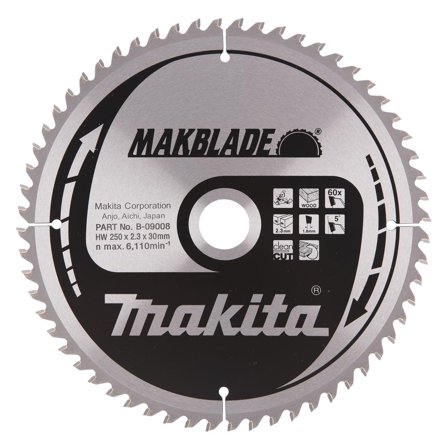Makita B-09008 Savklinge Træ, 250x30x2,3 mm, Maskintilbehør & forbrugsvarer
