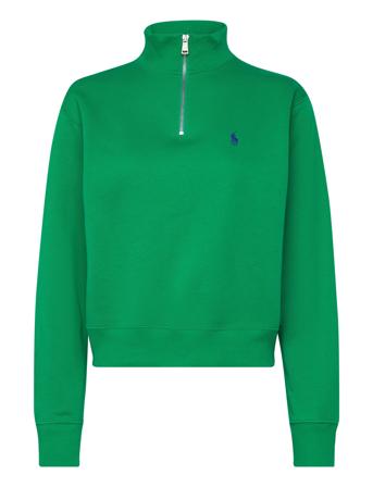 Fleece Half-Zip Pullover Tops Sweat-shirts & Hoodies Sweat-shirts Green Polo Ralph Lauren