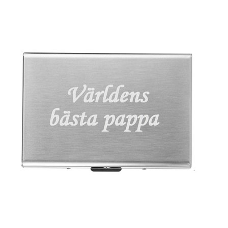 Farsdag - Världens bästa pappa - korthållare m gravyr - fars dag