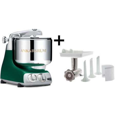 Ankarsrum AKM 6230 köksmaskin + köttkvarn, forest green | Köksmaskiner > Köksassistenter | Bagaren och Kocken