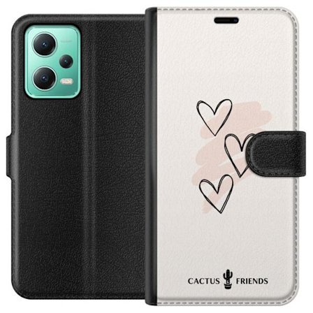 Yhteensopiva Lompakkokotelo Xiaomi Xiaomi Redmi Note 12 Cactus and Friends - Soft Romance Sketch