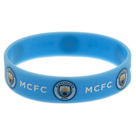 Manchester City Fc Officiella Silikonarmband One Size Sky Blu