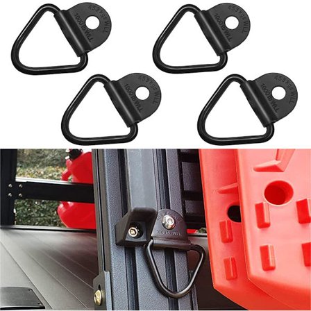 4 stk. Heavy Duty Truck Bed Anchor Rings Trailers Hook Cargo Bolt On V-Ring Pickup Rail Tilbehør