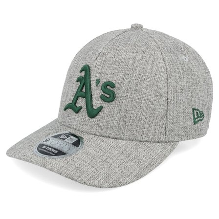New Era - MLB Grey adjustable Czapka Z Daszkiem - Oakland Athletics 9FORTY M-Crown Cotton Weave Gray A-Frame Adjustable @ Hatstore
