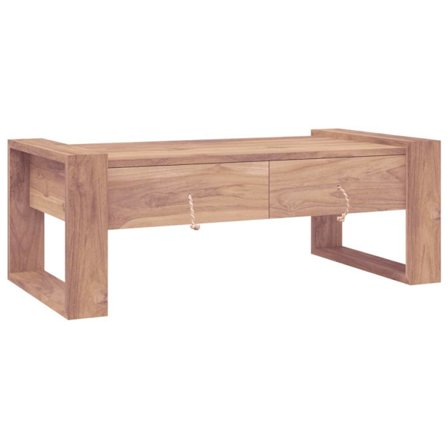 vidaXL Soffbord 110x60x40 cm massiv teak