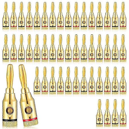 4mm Bananstik Musikalsk Kabel Ledning Audio Højttaler Adapter Højttaler Forstærker Kabel Ledning Pin Banan Co