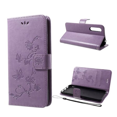 Butterfly läder Huawei P20 Pro fodral - Lila