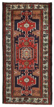 Medallion Small Hamadan Rug 82X166 Wool