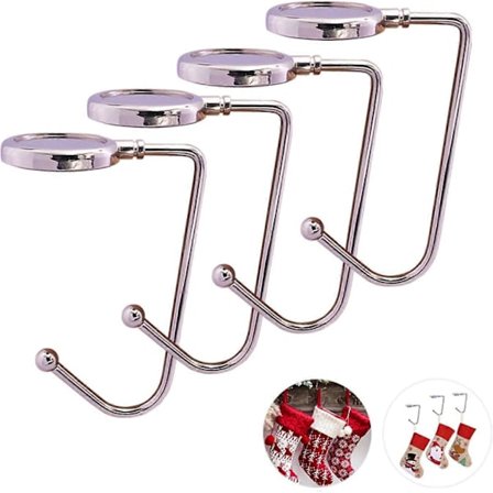 4 metalkroge til ophængning af julestrømper