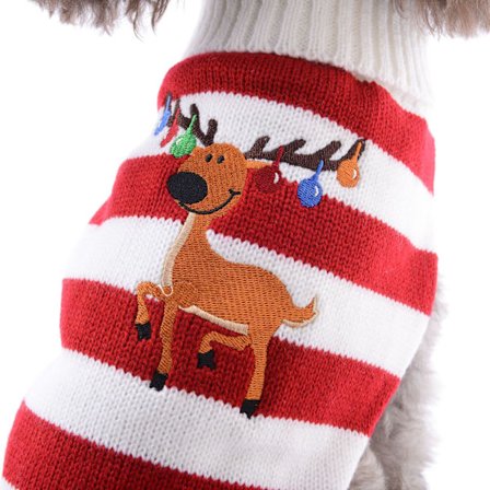 Julegenser for katt og hund, nisse, vinterklær i strikket ull