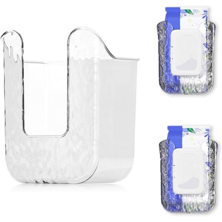 Servietboks, Holder til fugtigt toiletpapir, Opbevaringsboks til vådservietter (2 stk.), Vægmonteret toiletpapirdispenser, Papirhåndklædeholder, Egnet