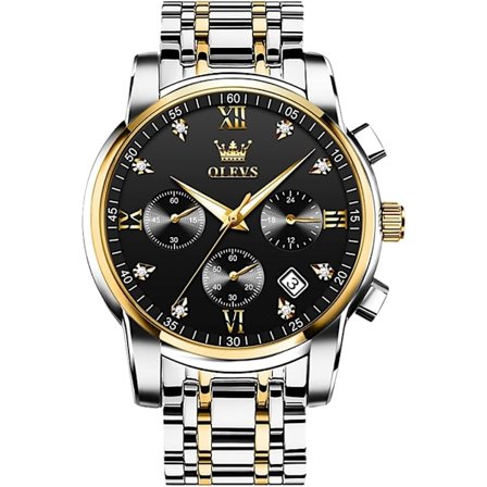 Herreure, luksus quartz ure, selvlysende vandtætte kronograf ure til mænd