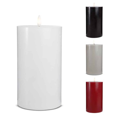 LED-ljus – 1 st. – ø10 x 20 cm – m/3D-låga – (flera färger)