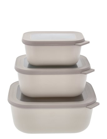 Mepal | Rekt. Skålesæt M.låg Cirqula Høj 3 Stk. | ONE SIZE