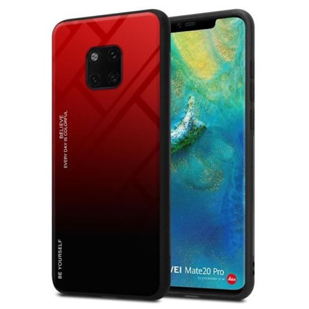 Fodral till Huawei MATE 20 PRO Skal i RÖD - SVART Fodral Skyddsskydd tvåfärgad TPU