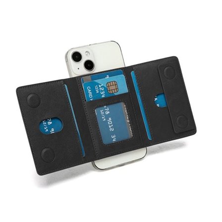 Kortholder med Magsafe og stativ - Svart