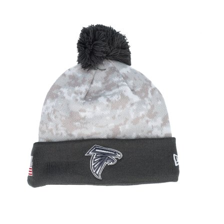 New Era - NFL Camo pom Beanie - Atlanta Falcons Nfl24 Salute To Service Camo/Graphite Pom @ Hatstore