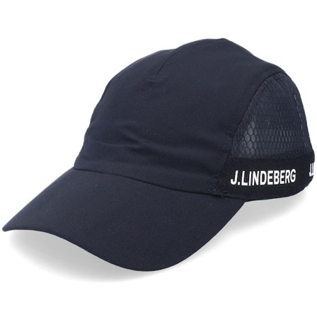 J.Lindeberg - Black unconstructed Czapka Z Daszkiem - Rock Golf Cap Black Dad Cap @ Hatstore