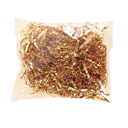 20g gyldent krøllet papir silke raffia gaveæske fyld Nytårsgave dekoration gaveæske strimlet papir silkepapir (5 stk.)